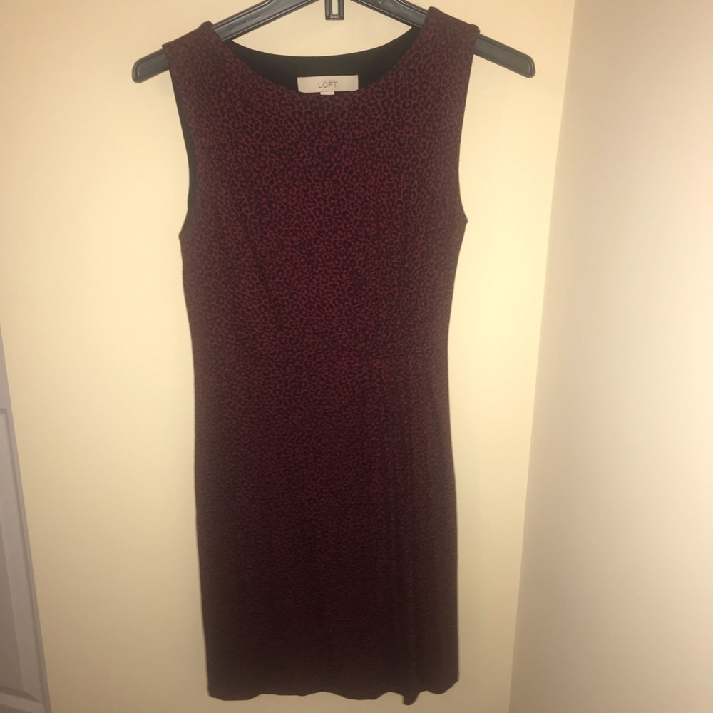 Red and Black Animal Print Dress